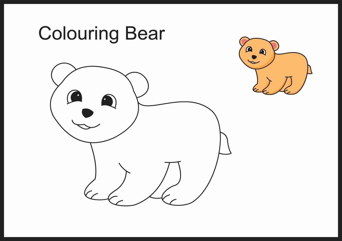 colorier un ours vecteur