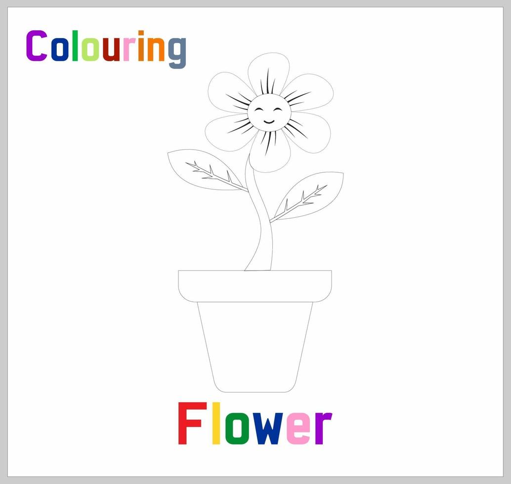 colorier une fleur vecteur
