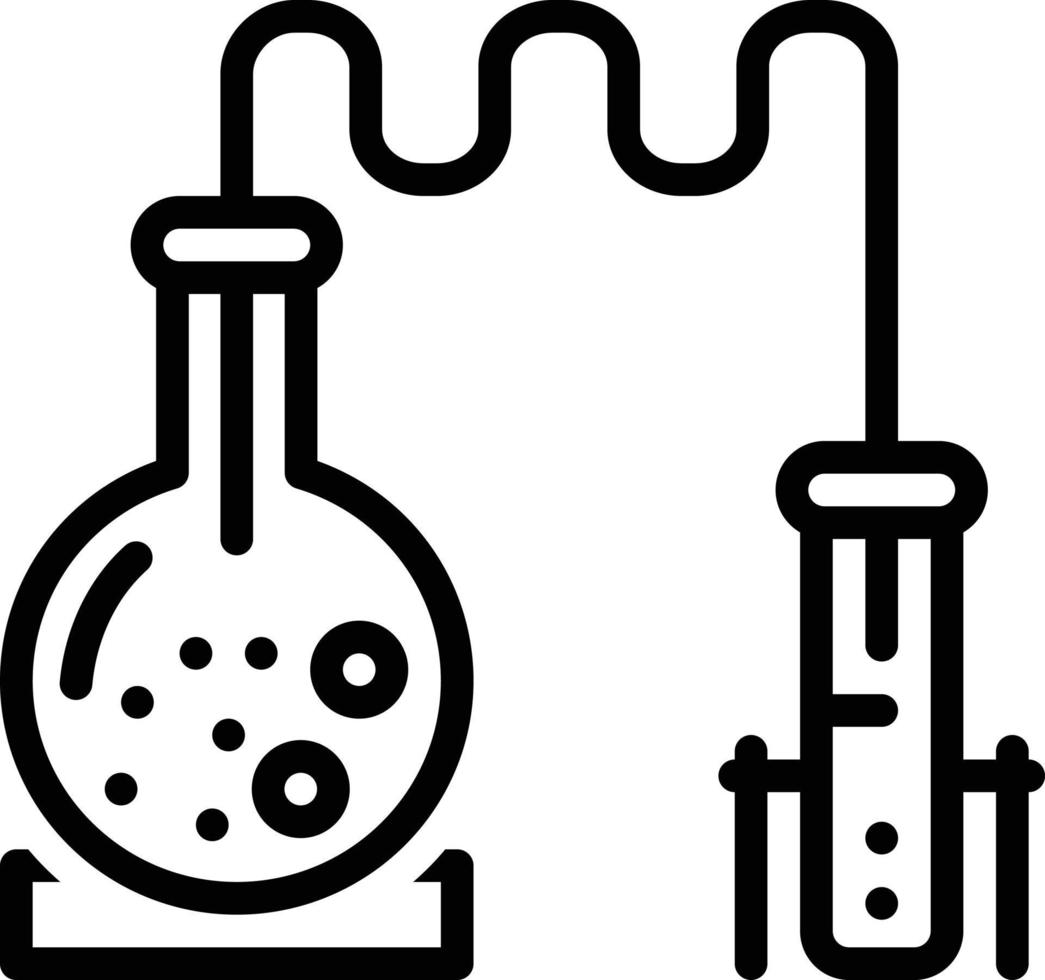 icône de ligne pour la science vecteur