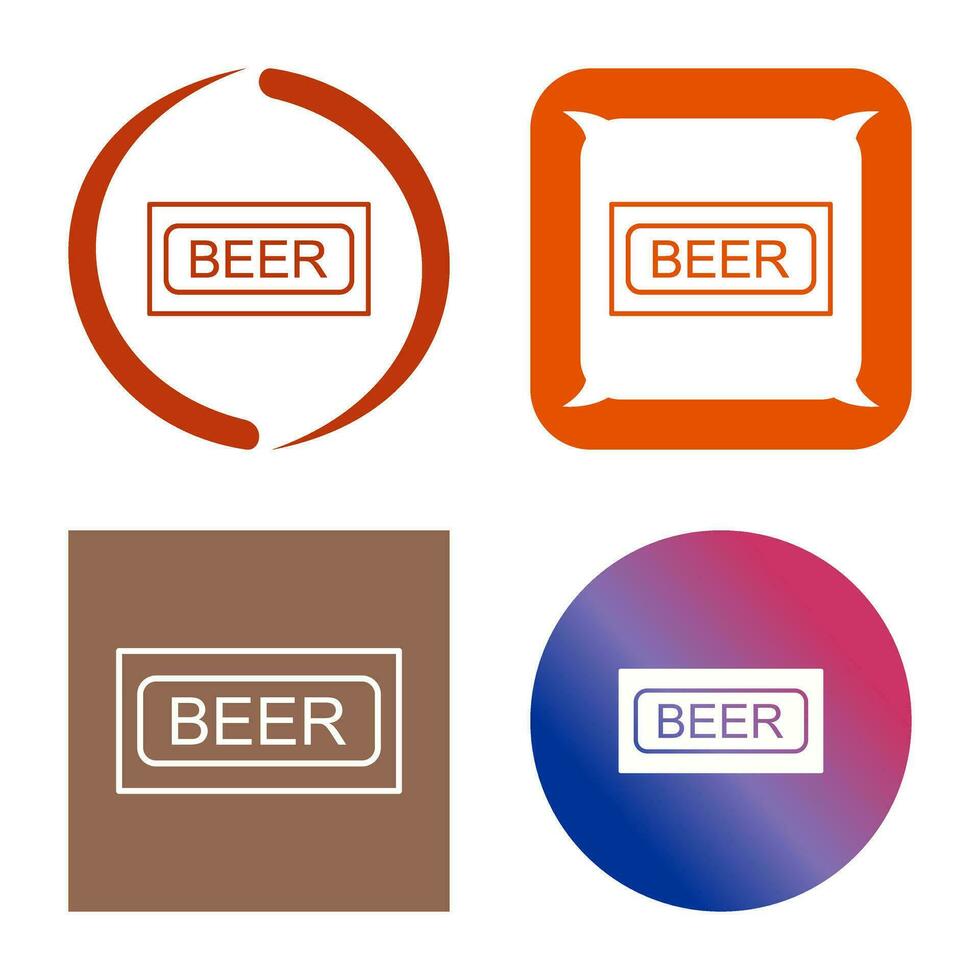 icône de vecteur de signe de bière