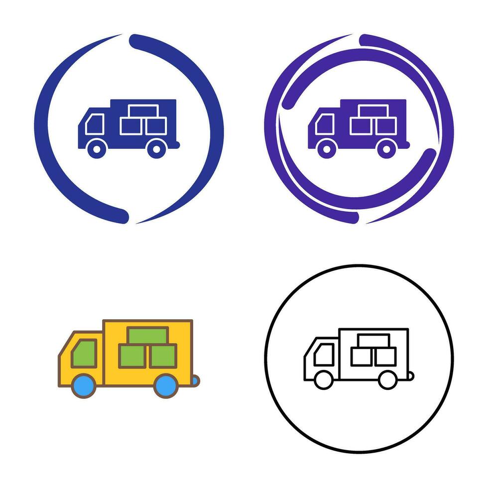 icône de vecteur de voiture logistique