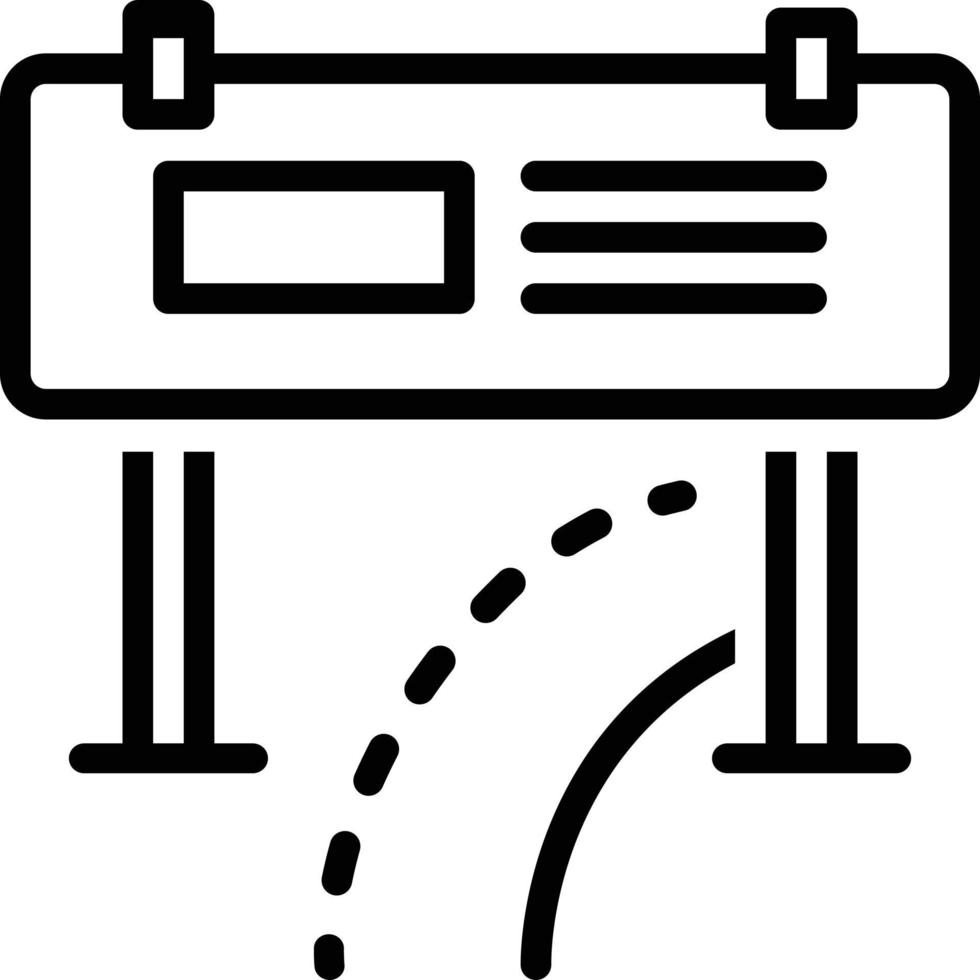 icône de ligne pour bannière de route vecteur