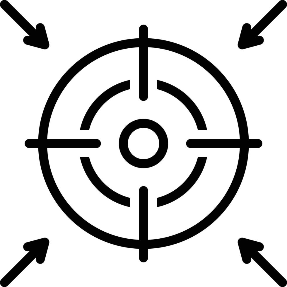 icône de ligne pour objectif vecteur