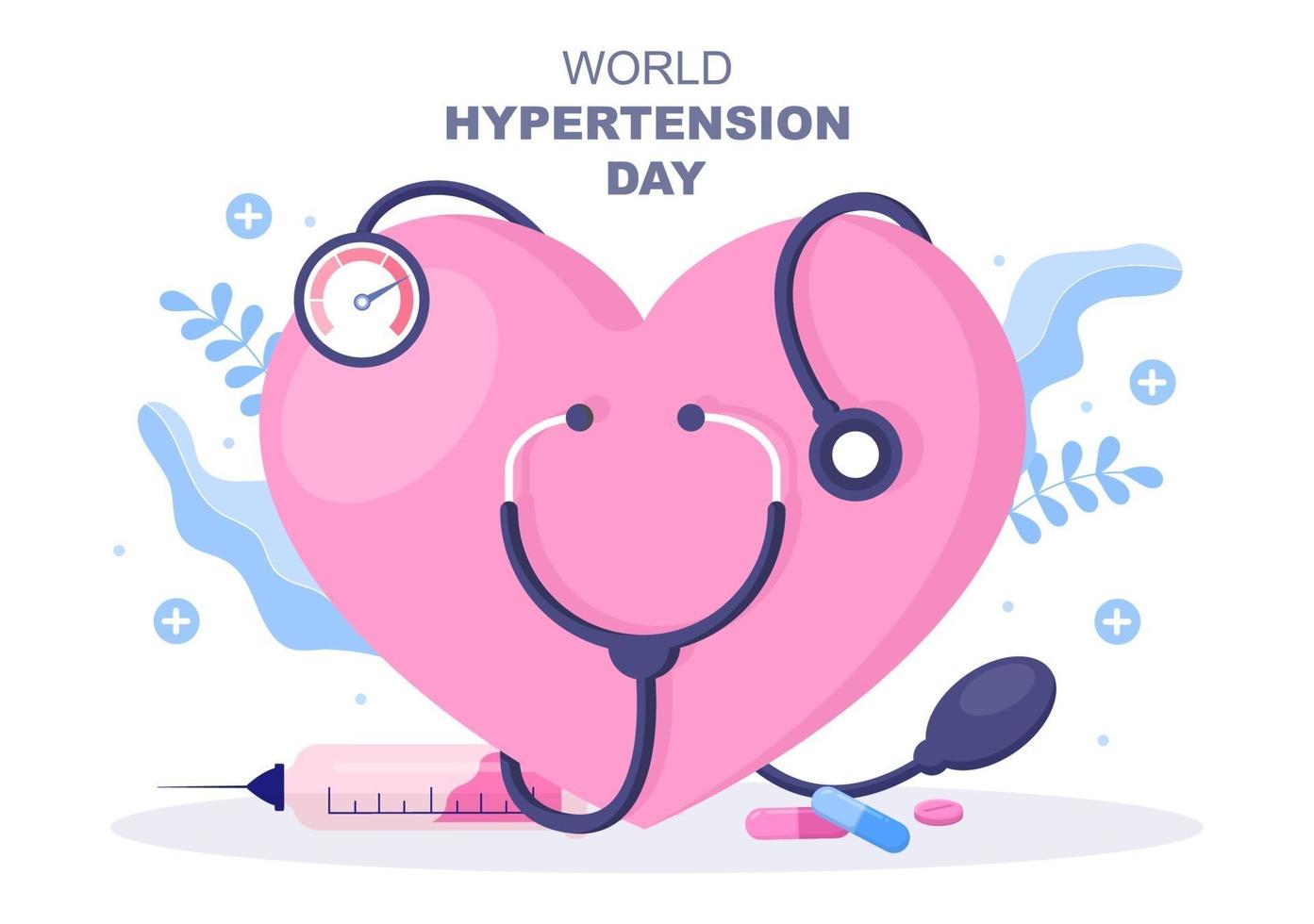 illustration vectorielle de la journée mondiale de lhypertension vecteur