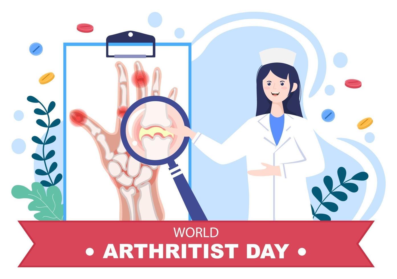illustration vectorielle de la journée mondiale de l'arthrite vecteur