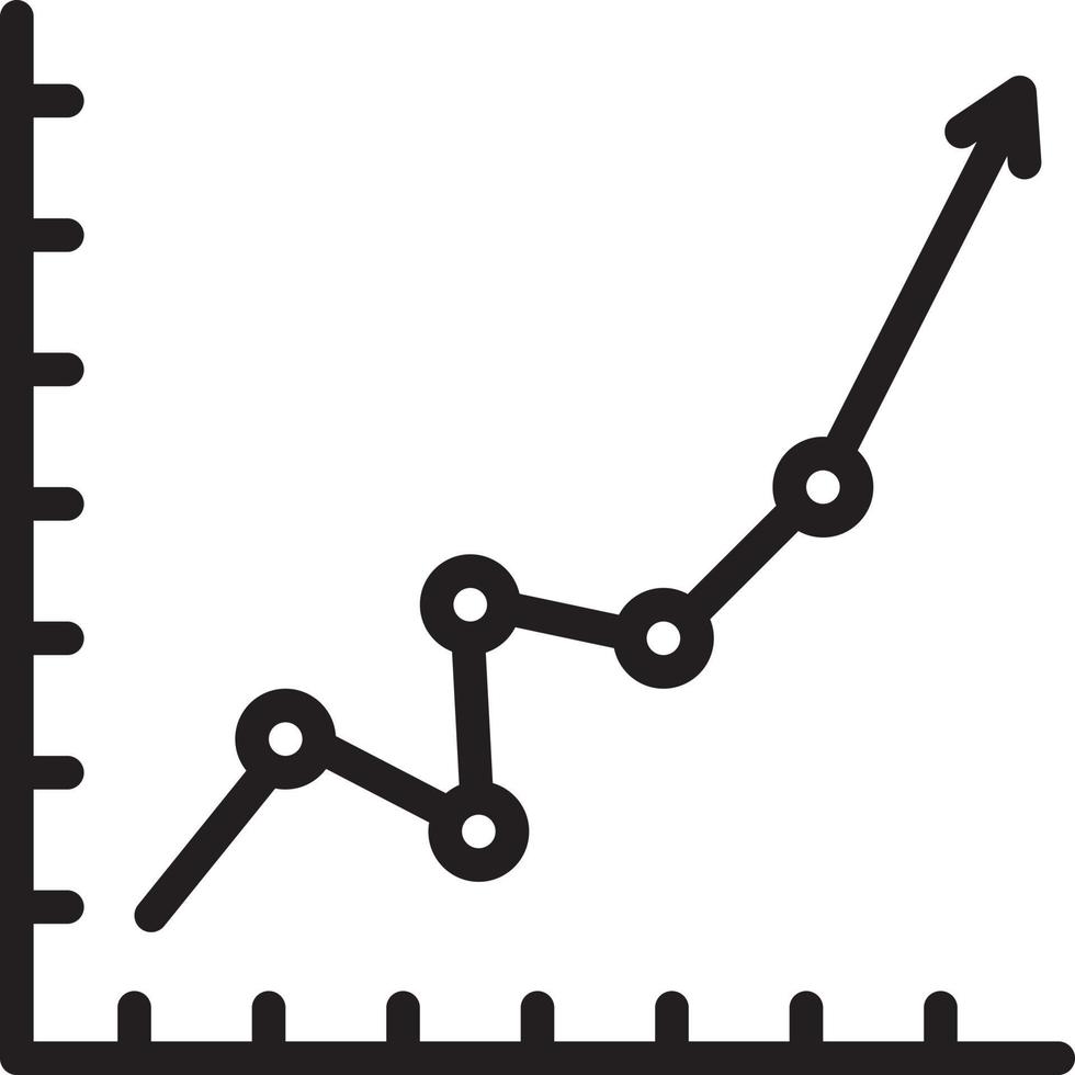 icône de ligne pour le graphique linéaire vecteur