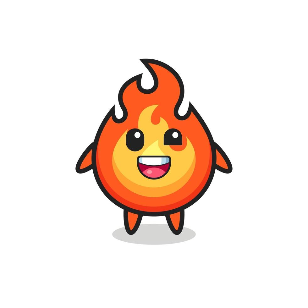 illustration d'un personnage de feu avec des poses maladroites vecteur