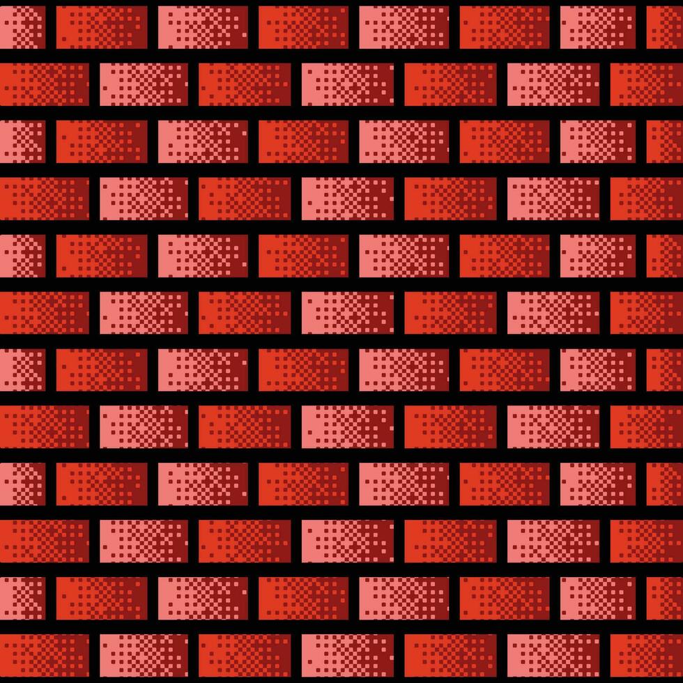 briques vecteur modèle illustration Contexte avec bitmap pixel stylé ombre coloration isolé sur carré modèle fond d'écran rapport. rétro ancien stylé Facile plat dessin animé toile de fond.