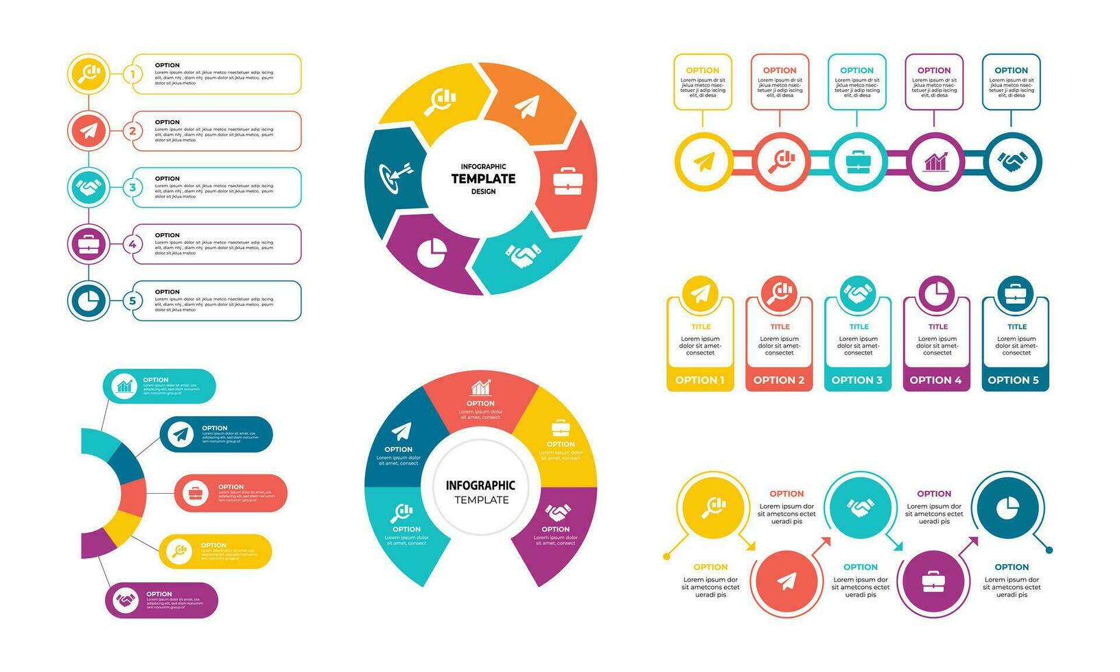 infographie modèle conception. présentation modèle. vecteur