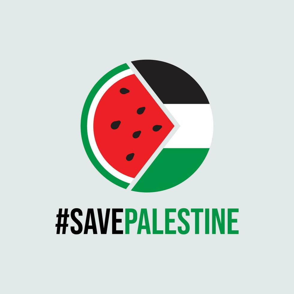 international journée de solidarité avec le palestinien gens avec drapeau et pastèque vecteur illustration