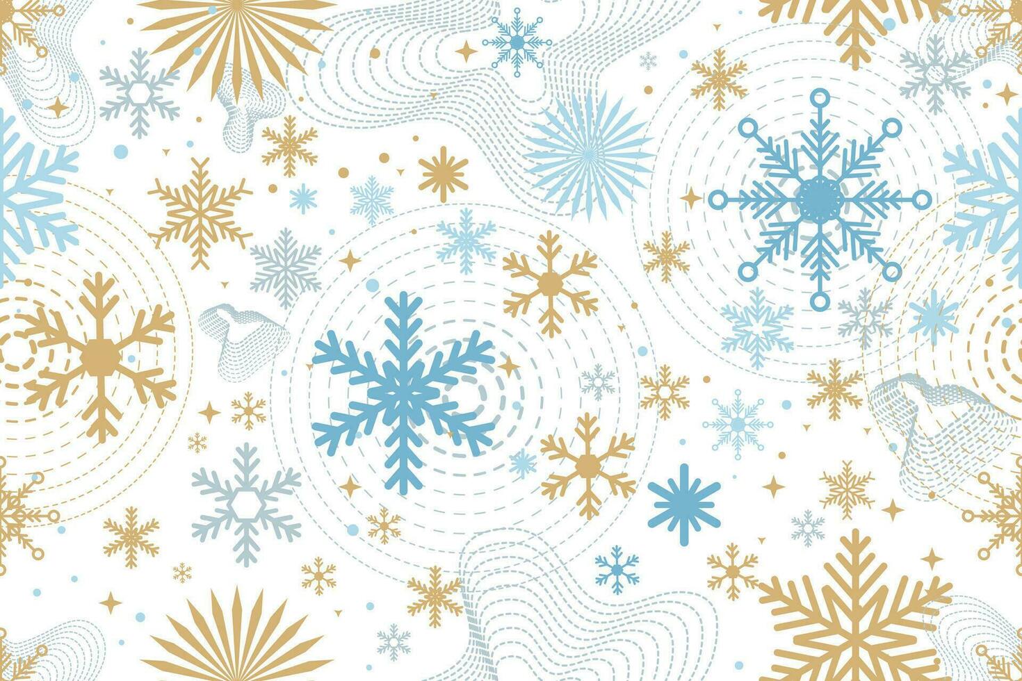 Noël sans couture modèle avec flocons de neige géométrique motifs vecteur