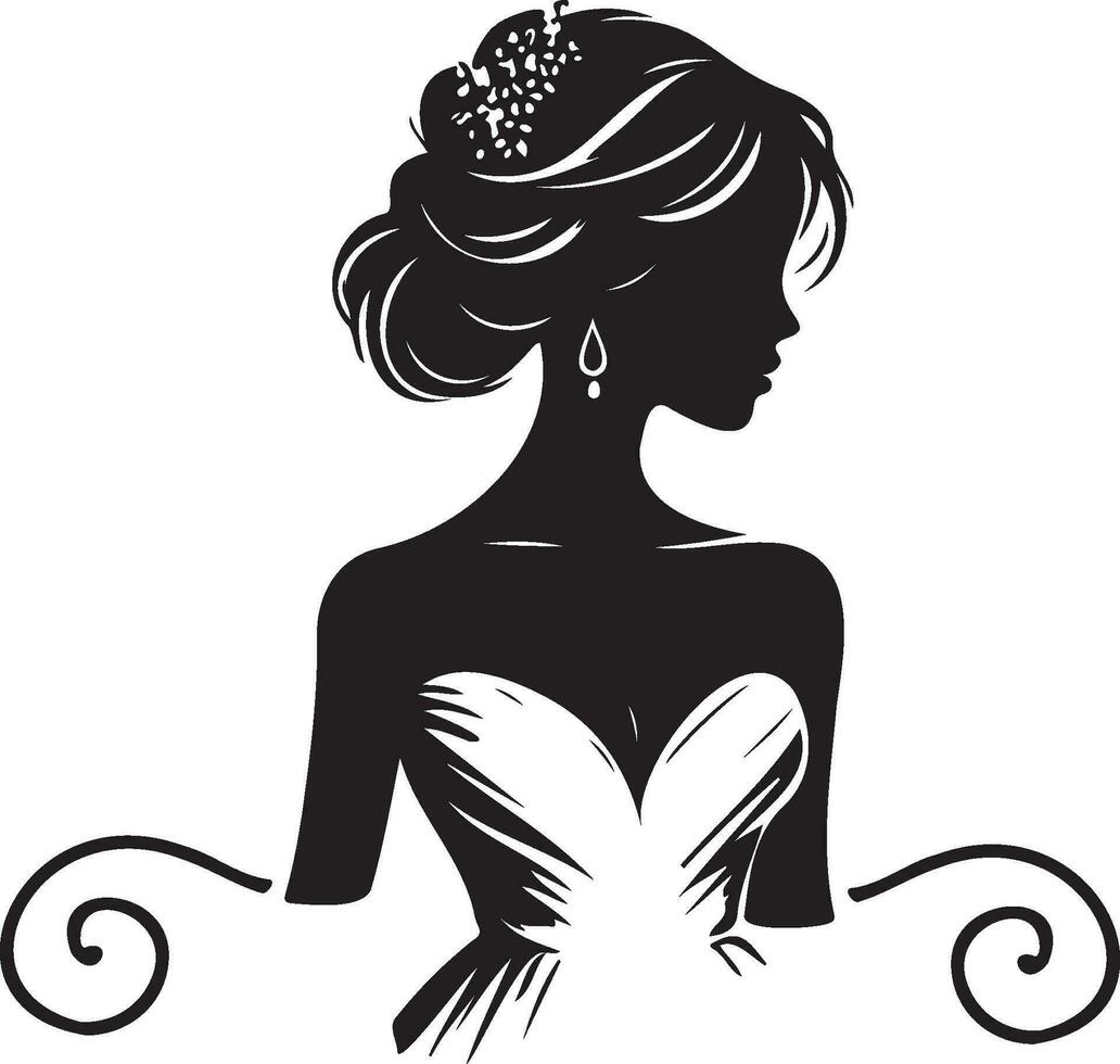 de mariée robe logo vecteur illustration