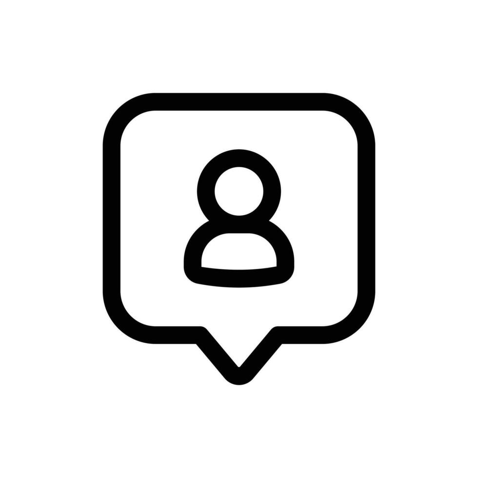 profil icône dans branché contour style isolé sur blanc Contexte. profil silhouette symbole pour votre site Internet conception, logo, application, ui. vecteur illustration, eps10.