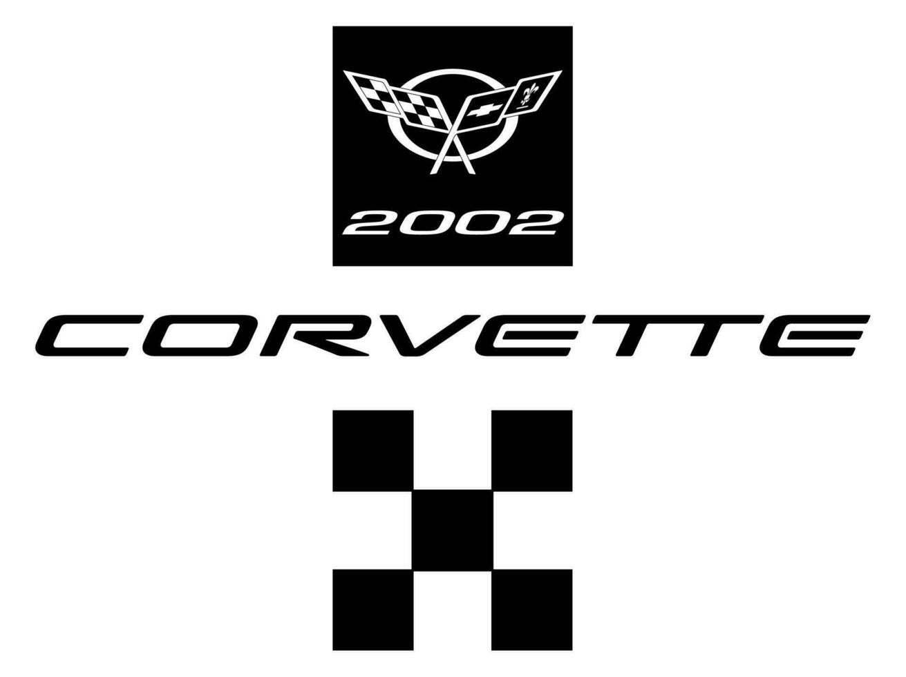 Chevrolet corvette logo vecteur illustration