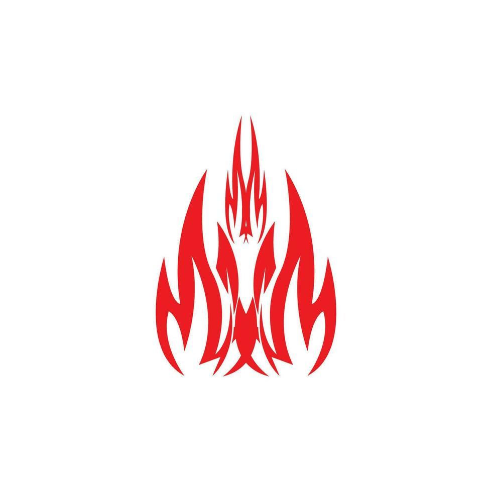 Feu flamme logo vecteur modèle illustration