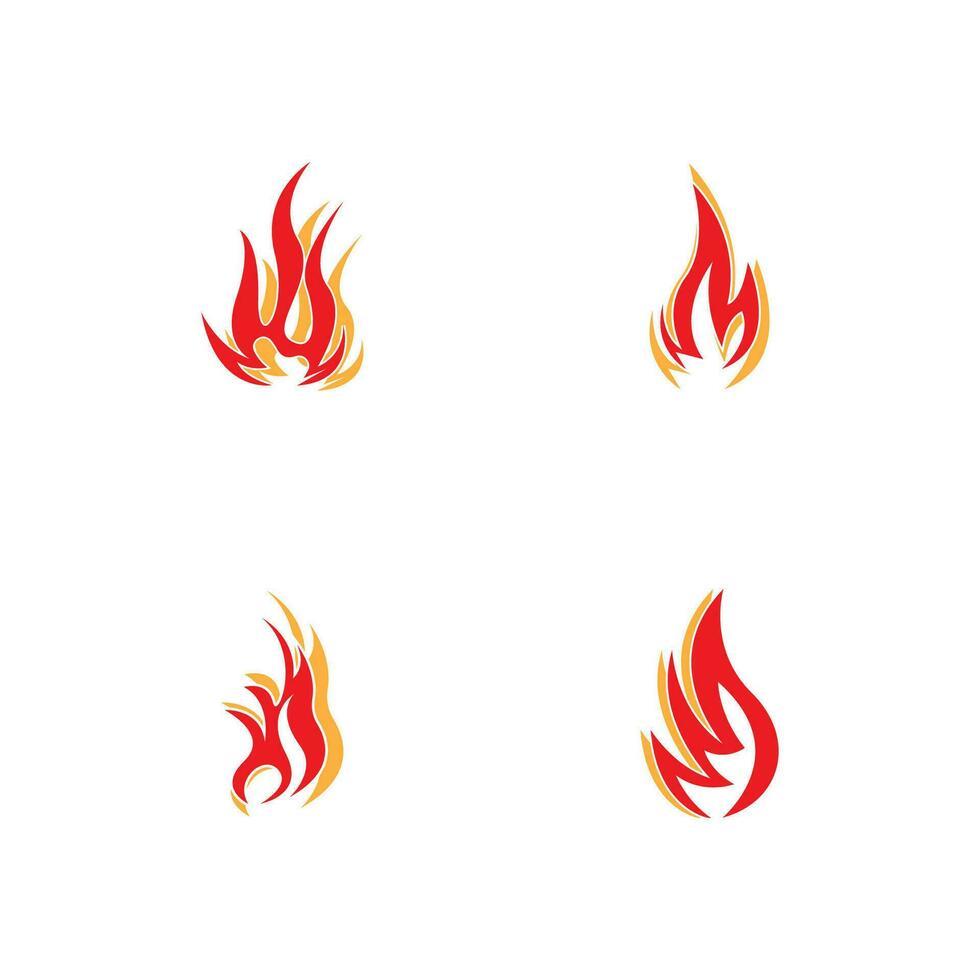 Feu flamme logo vecteur modèle illustration