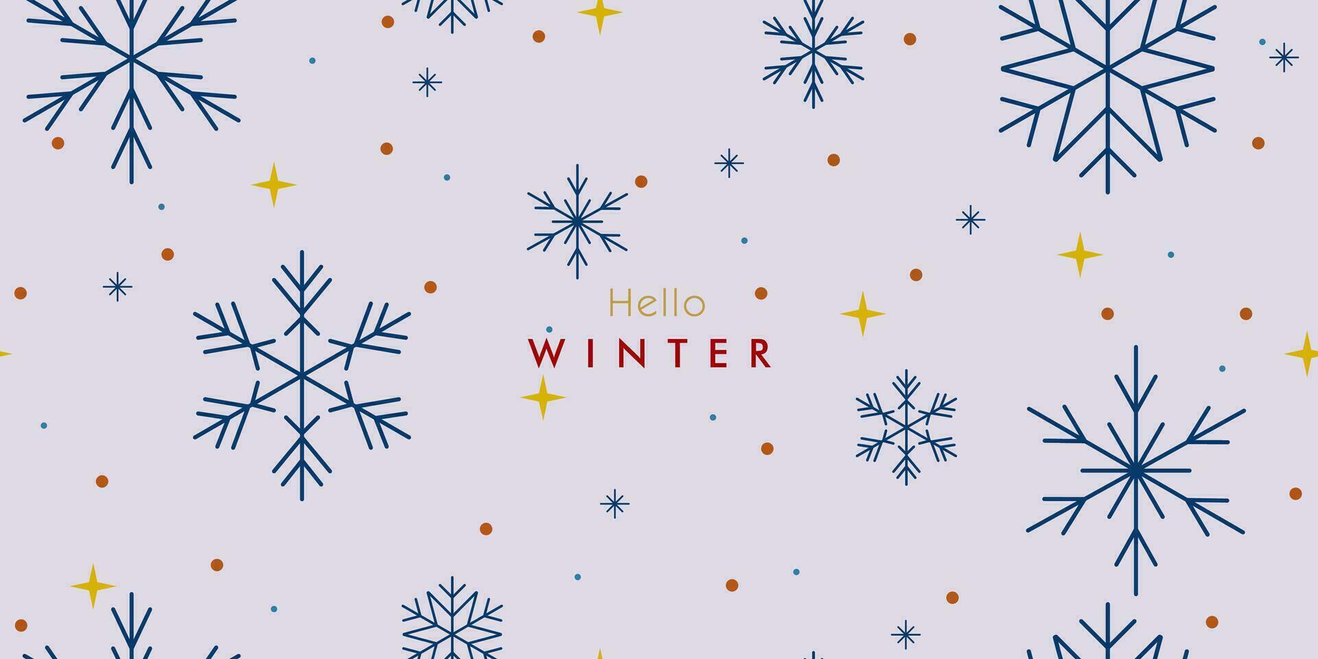 Facile minimaliste sans couture modèle flocon de neige hiver Noël Contexte vecteur conception