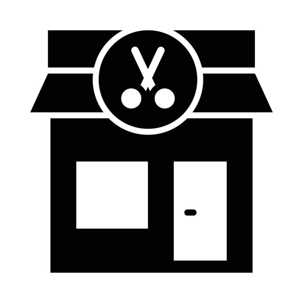coiffeur magasin vecteur glyphe icône pour personnel et commercial utiliser.