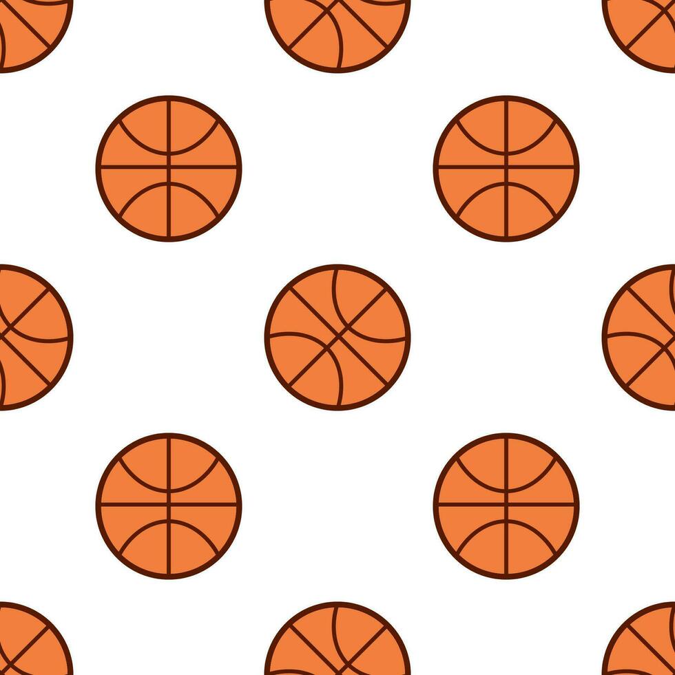 basketball Balle sans couture modèle Contexte. vecteur