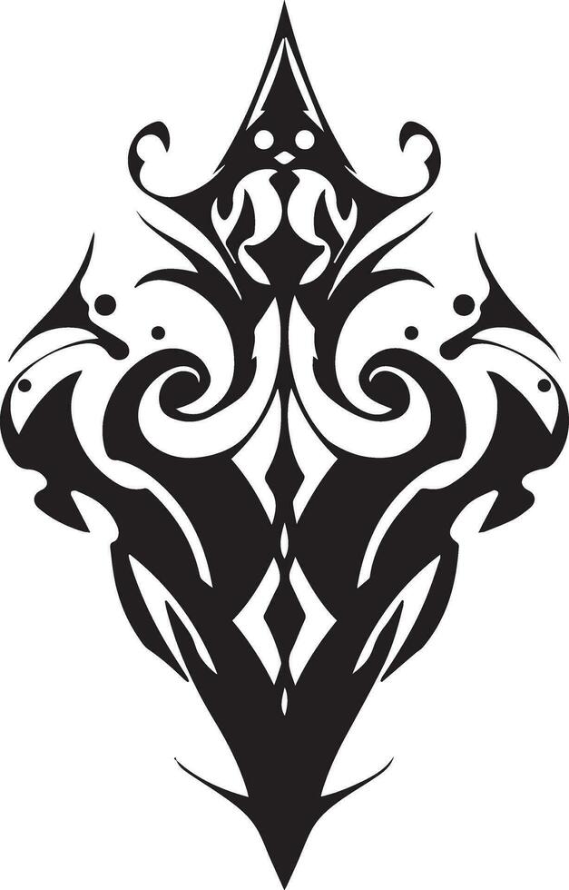 tribal tatouage conception vecteur silhouette 2