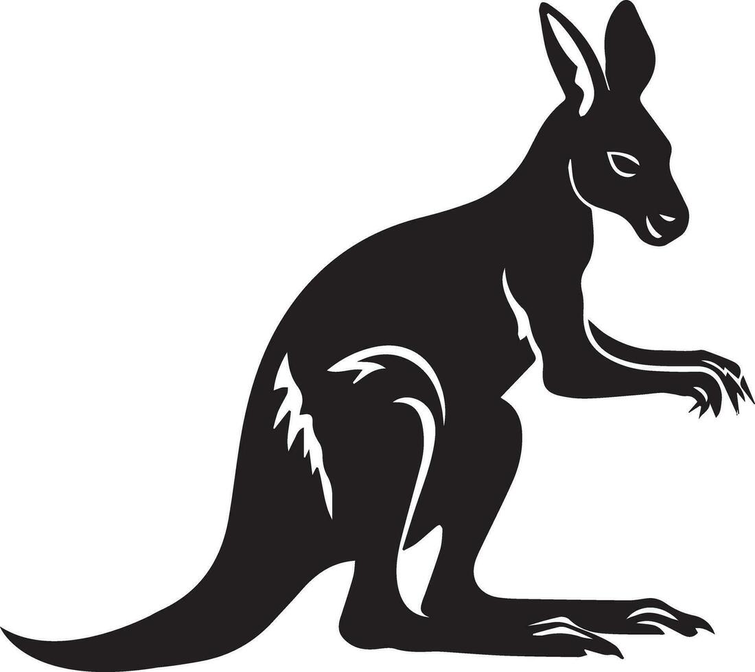 kangourou animal vecteur silhouette illustration 13