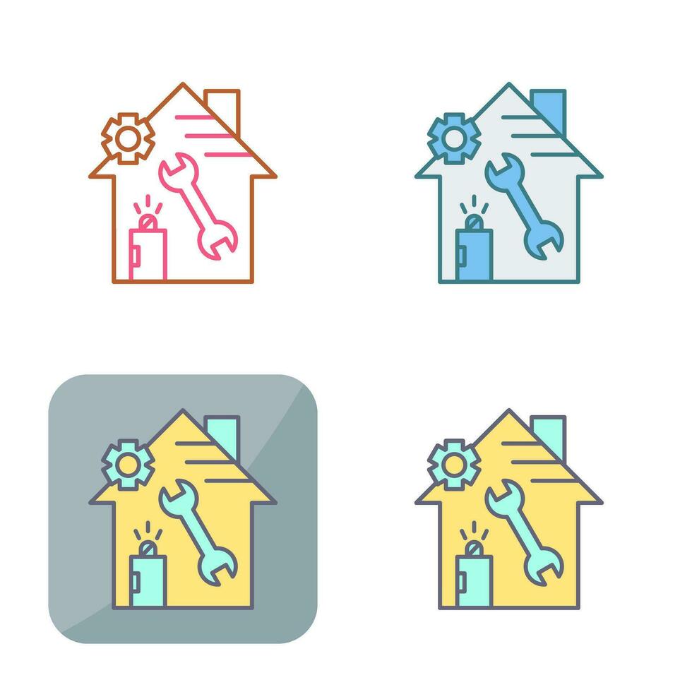 icône de vecteur de réparation à domicile