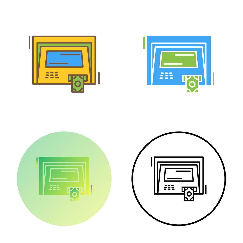 icône de vecteur de guichet automatique
