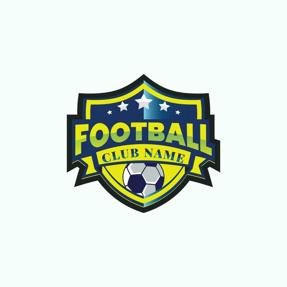 Football logo dans mascotte style. football balle. sport Jeux. emblème, badge. vecteur illustration conception modifiable