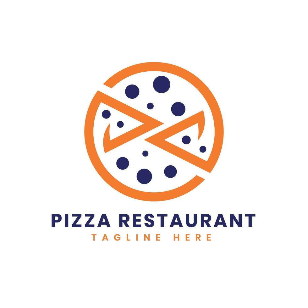 Pizza logo conception Créatif minimal concept pour Restaurants et nourriture un service app vecteur