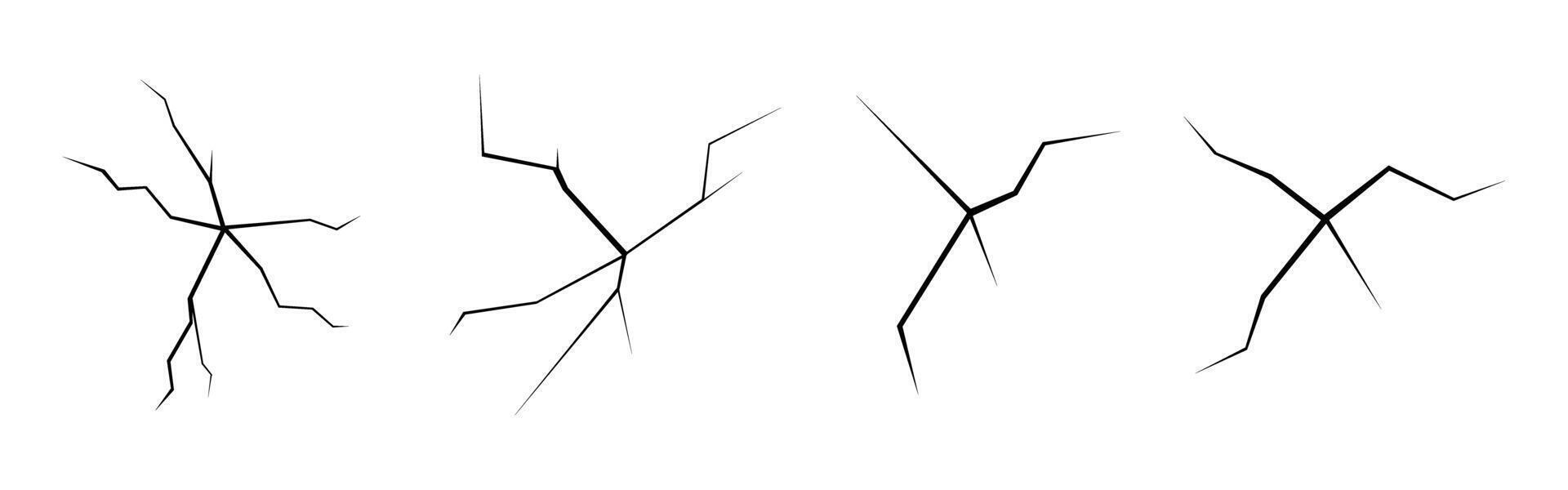 ensemble de abstrait fissure élément vecteur