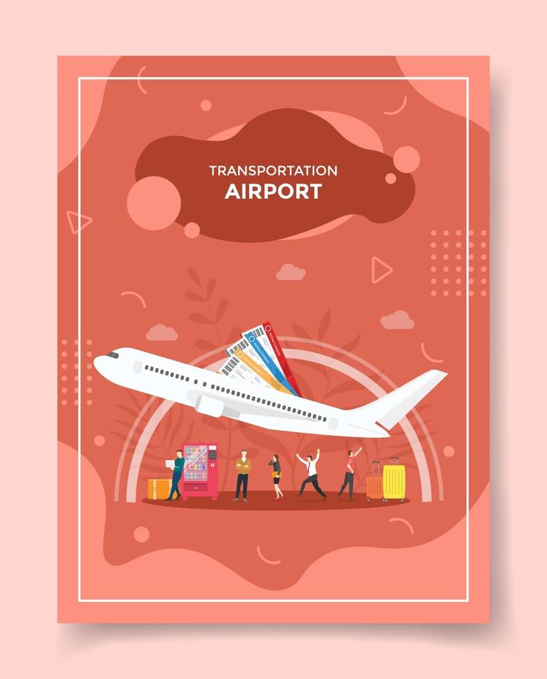 concept d'aéroport pour le modèle de bannières, flyer, couverture de livres, magazine vecteur