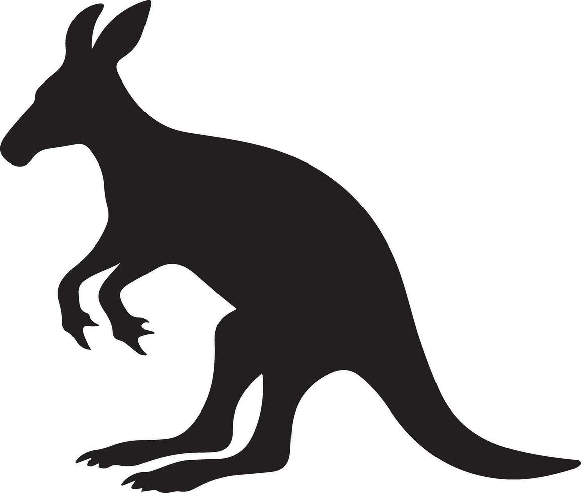 kangourou animal vecteur silhouette illustration 17