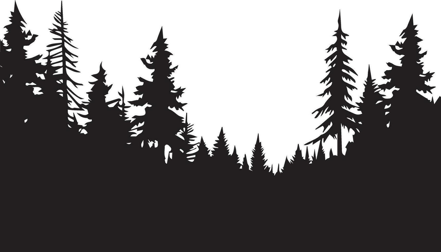 forêt vecteur silhouette illustration 6