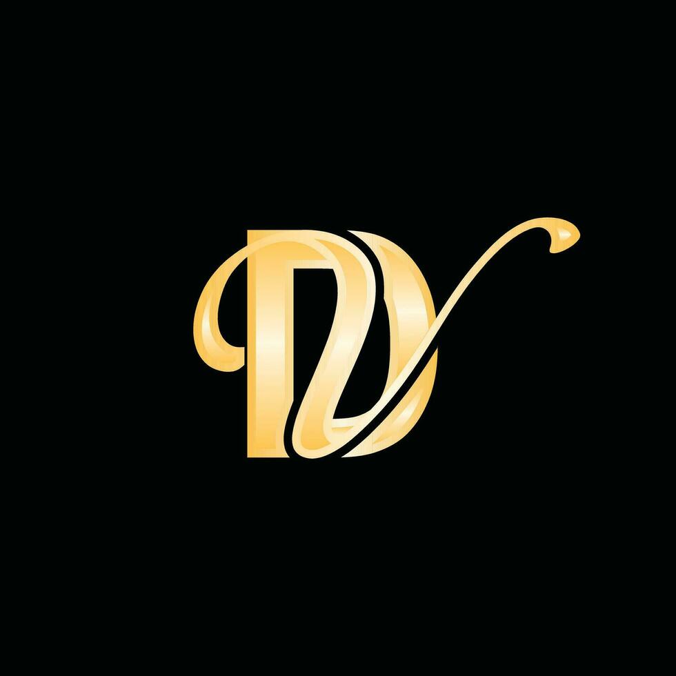 lettre dv luxe moderne monogramme logo vecteur conception, logo initiale vecteur marque élément graphique illustration conception modèle