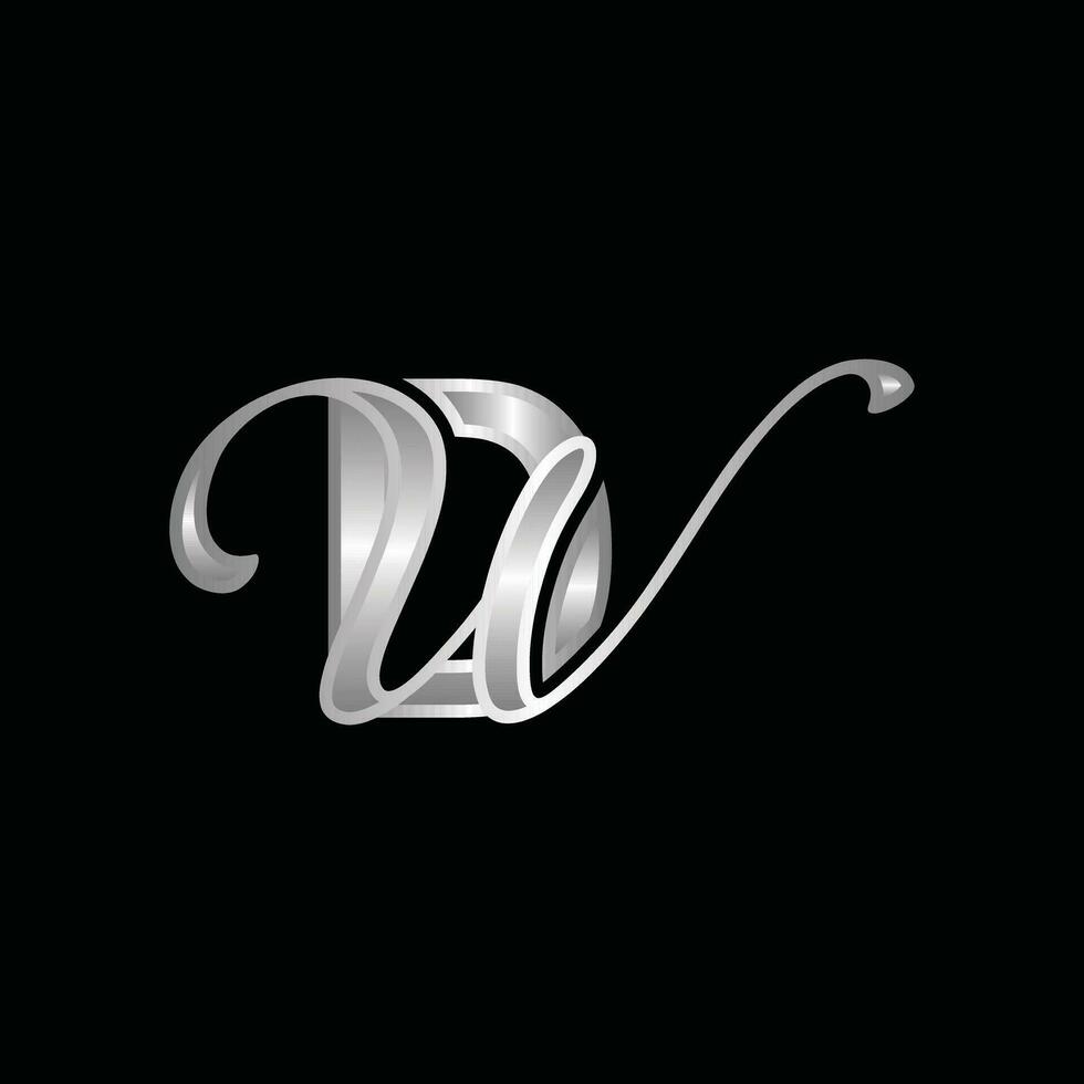 lettre dw luxe moderne monogramme logo vecteur conception, logo initiale vecteur marque élément graphique illustration conception modèle