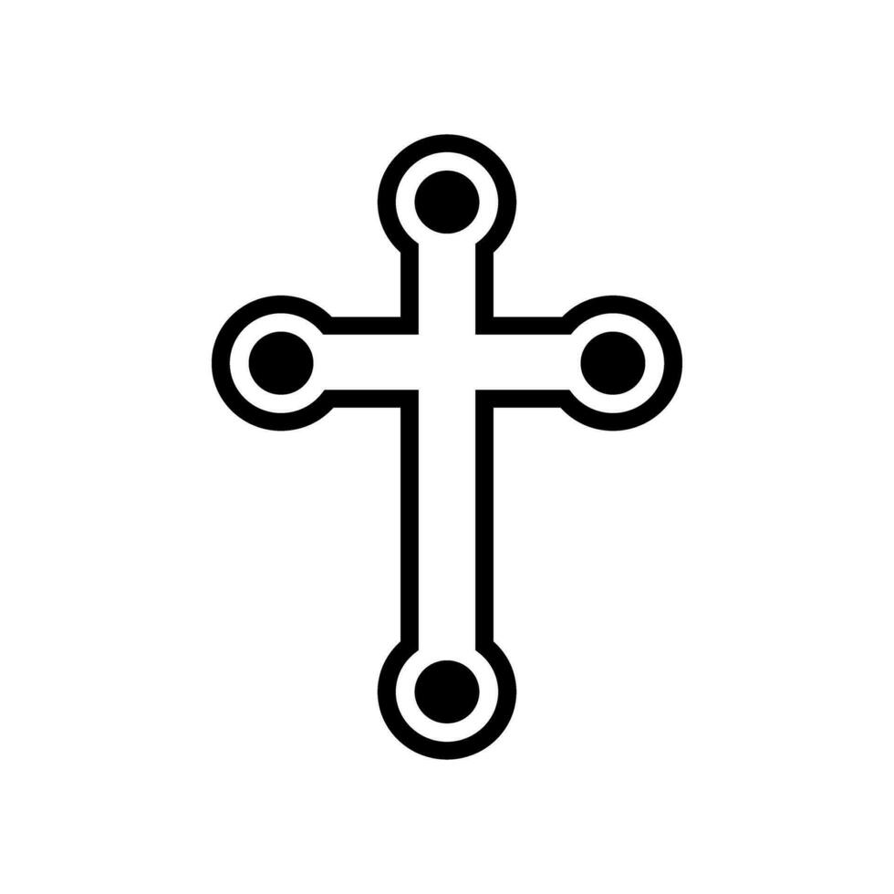 Christian traverser vecteur icône. religion illustration signe. credo symbole. confession logo.