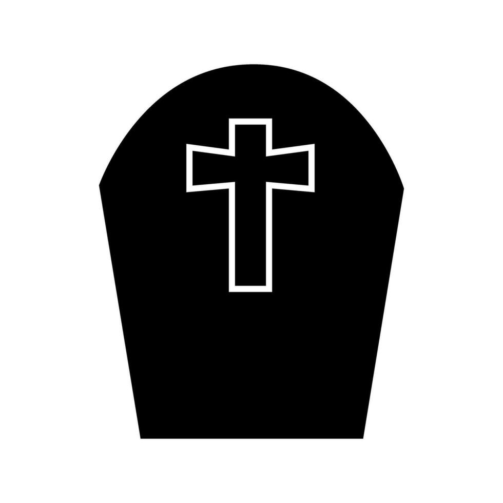la tombe icône vecteur. cimetière illustration signe. déchirure symbole ou logo. vecteur