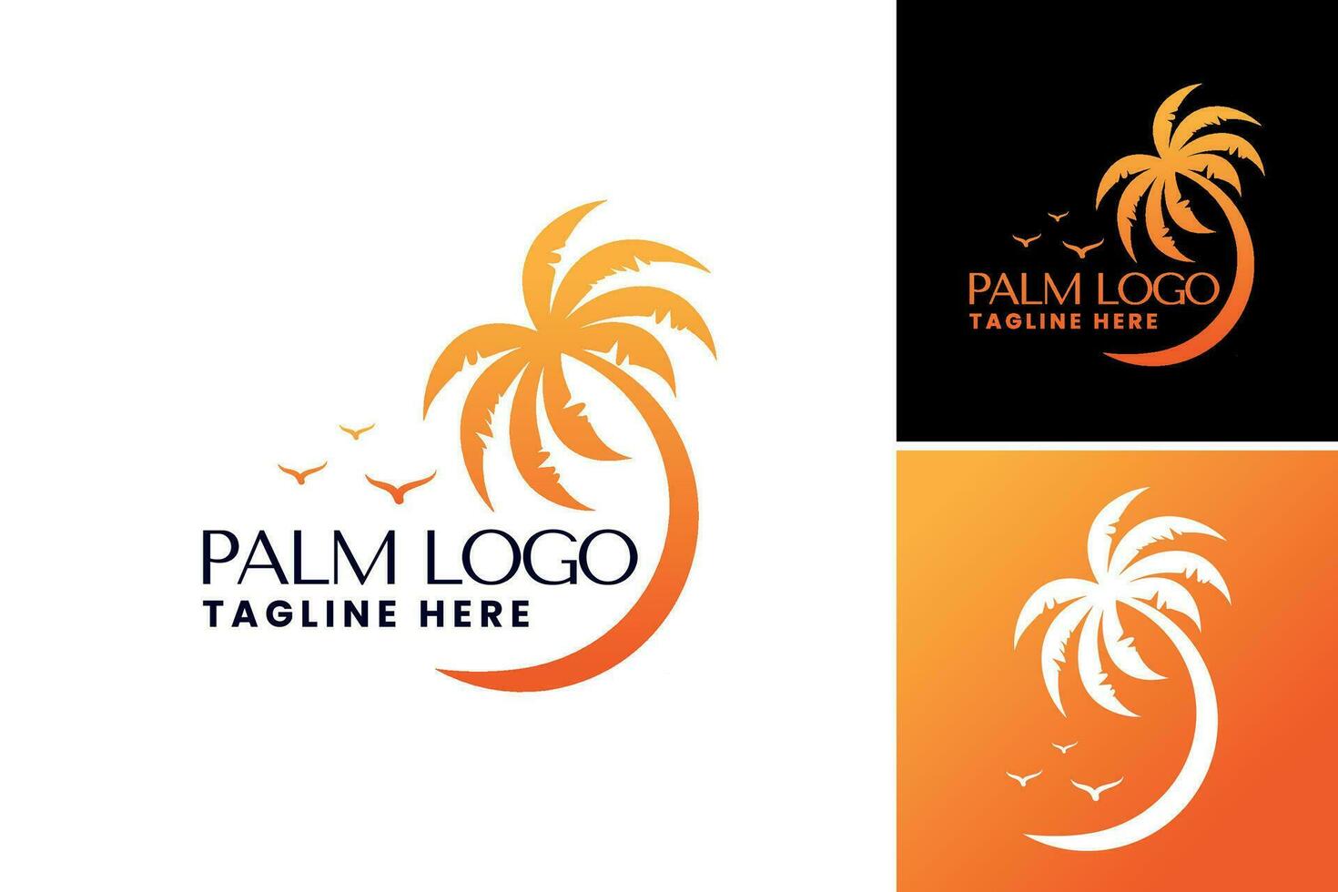 paume arbre logo conception fait référence à une graphique conception élément avec une paume arbre, lequel pouvez être utilisé pour création logos et l'image de marque matériaux pour entreprises en relation à vacances vecteur