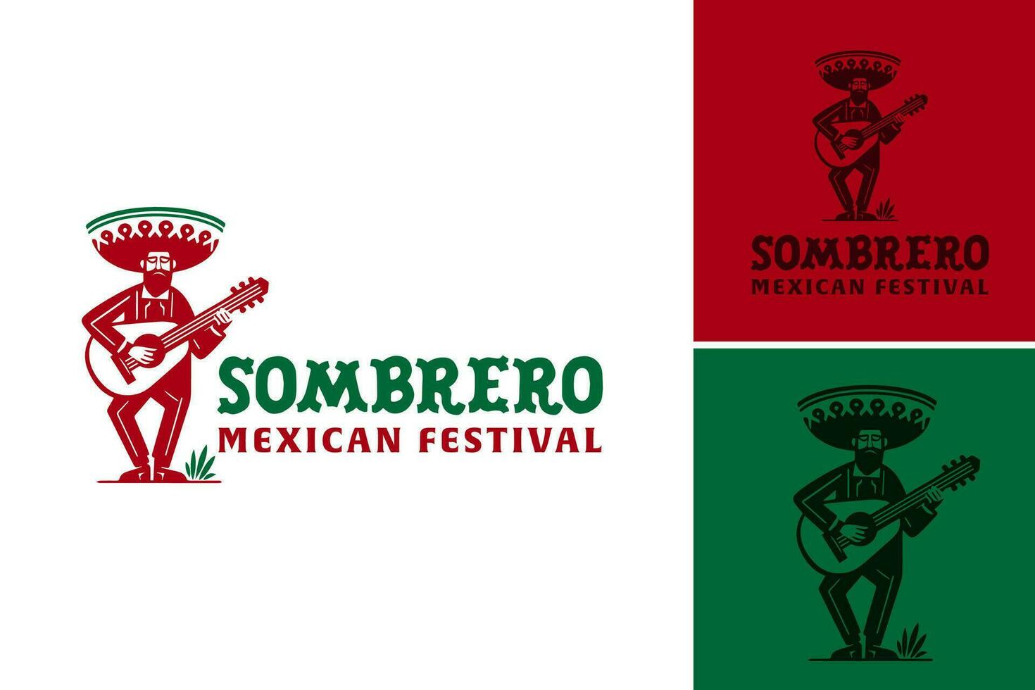 sombrero mexicain Festival logo est adapté pour l'image de marque ou promouvoir une thème mexicain Festival ou événement. vecteur