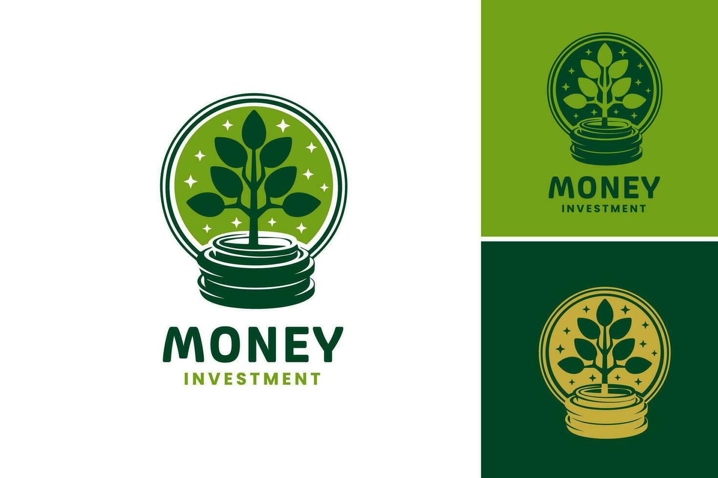 argent investissement logo. cette atout est adapté pour entreprises, la finance les entreprises, et investissement entreprises à la recherche pour une professionnel et visuellement attirant logo à représenter leur marque. vecteur