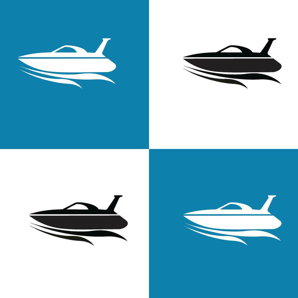 la vitesse bateau logo. vecteur