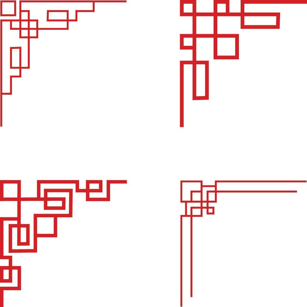 ensemble de différent chinois traditionnel coin. vecteur illustration.