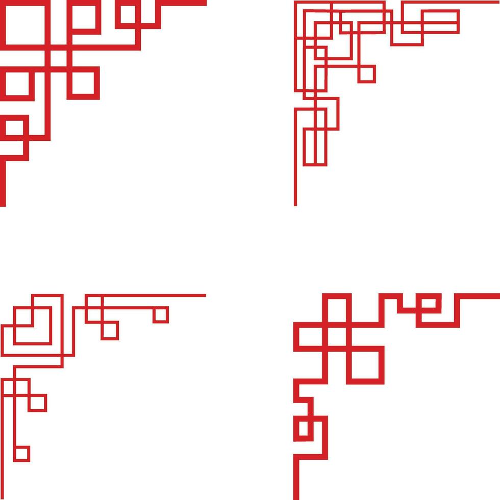 ensemble de différent chinois traditionnel coin. vecteur illustration.