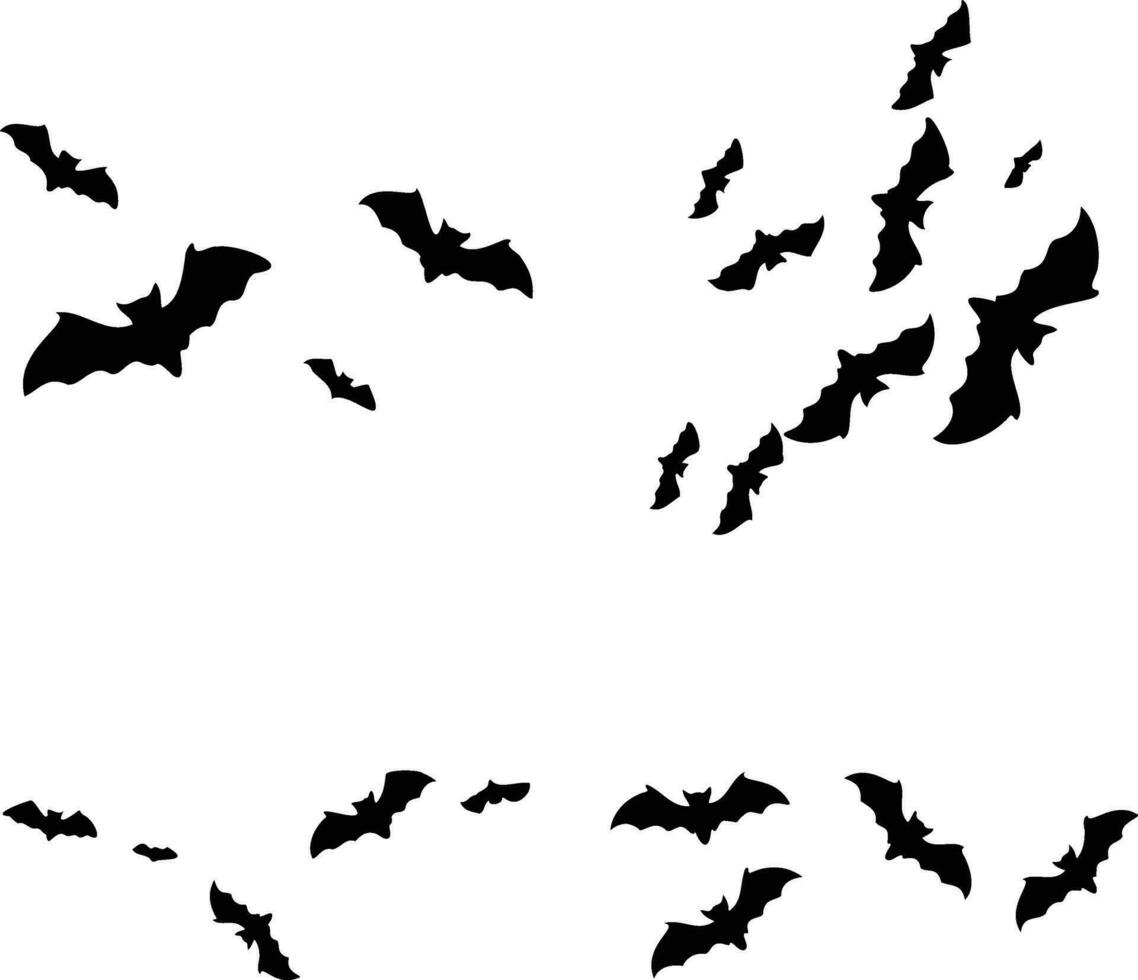 ensemble de Halloween chauve souris silhouette. isolé sur blanc Contexte. vecteur icône