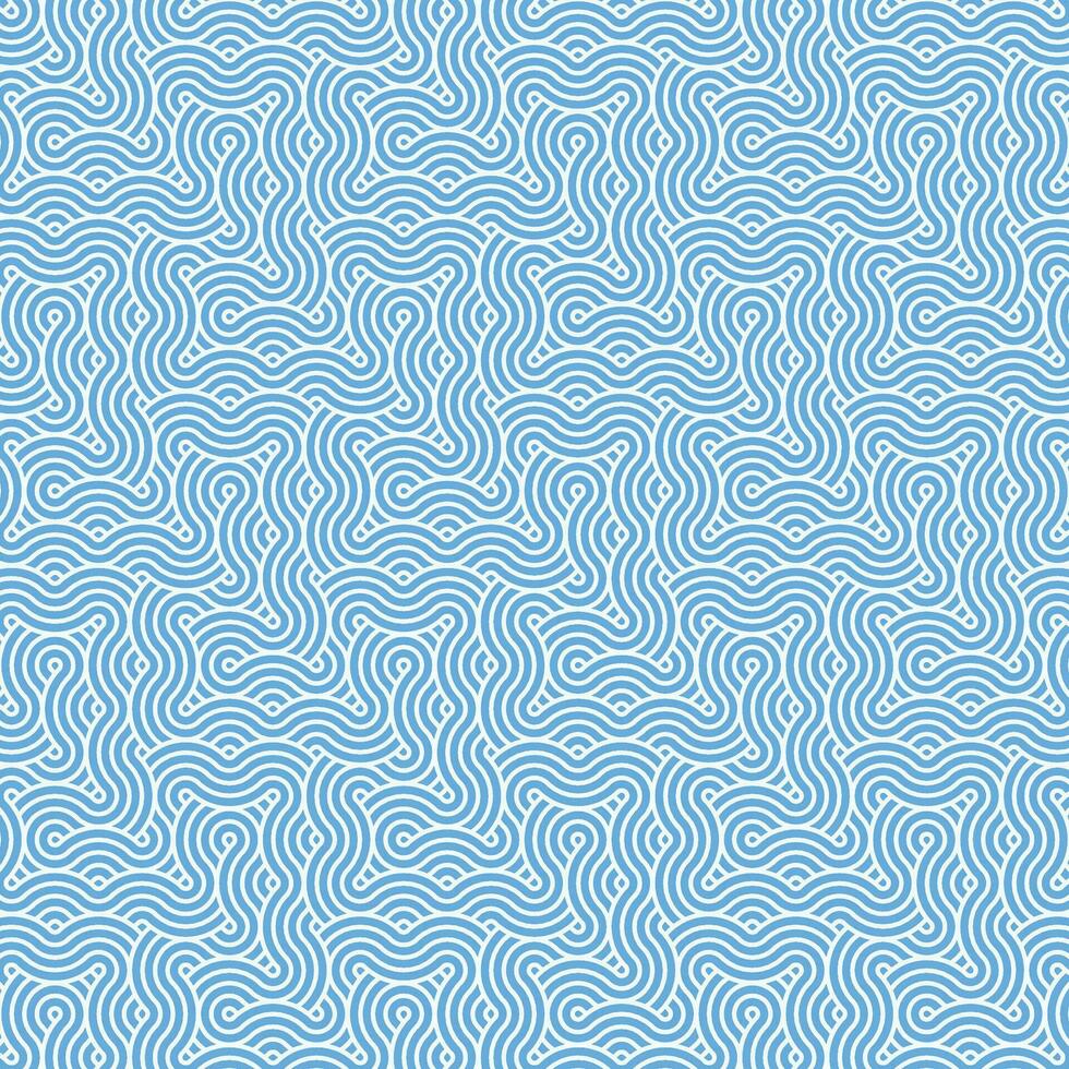 abstrait géométrique bleu Japonais chevauchement cercles lignes et vagues modèle vecteur