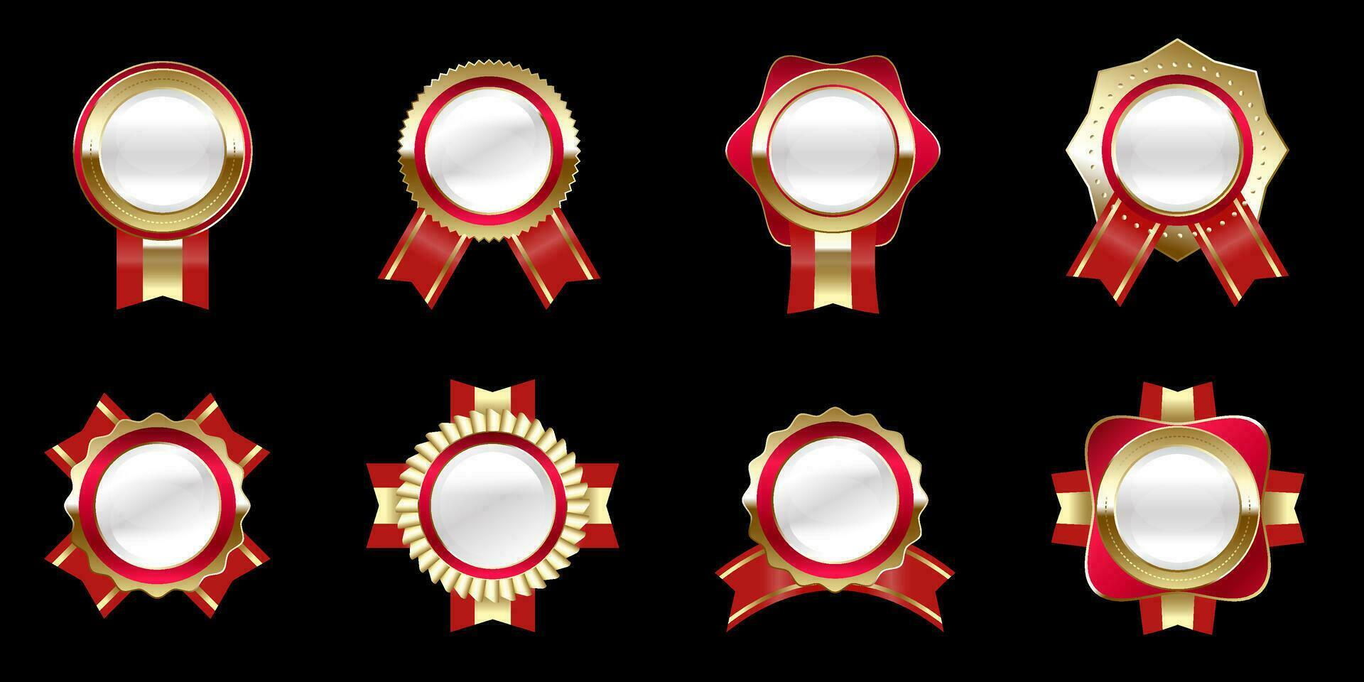 collection de prix badges ou plaques vecteur