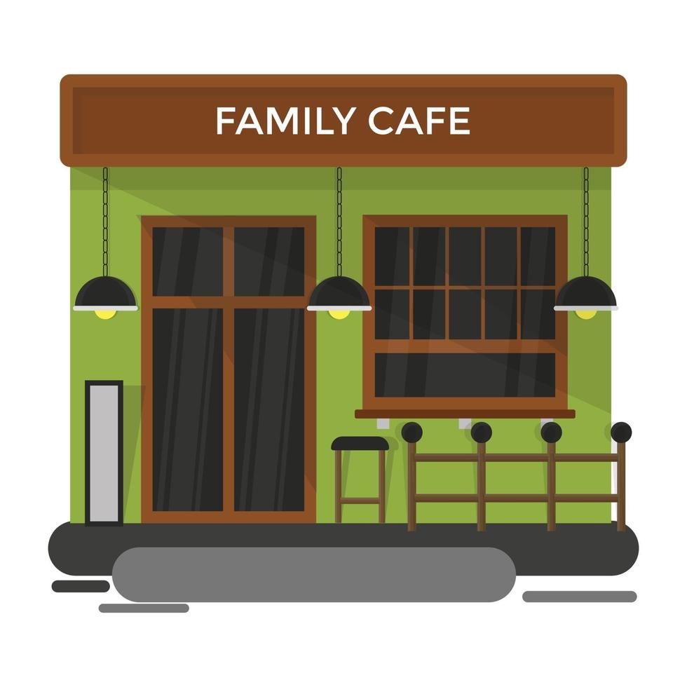 café familial branché vecteur