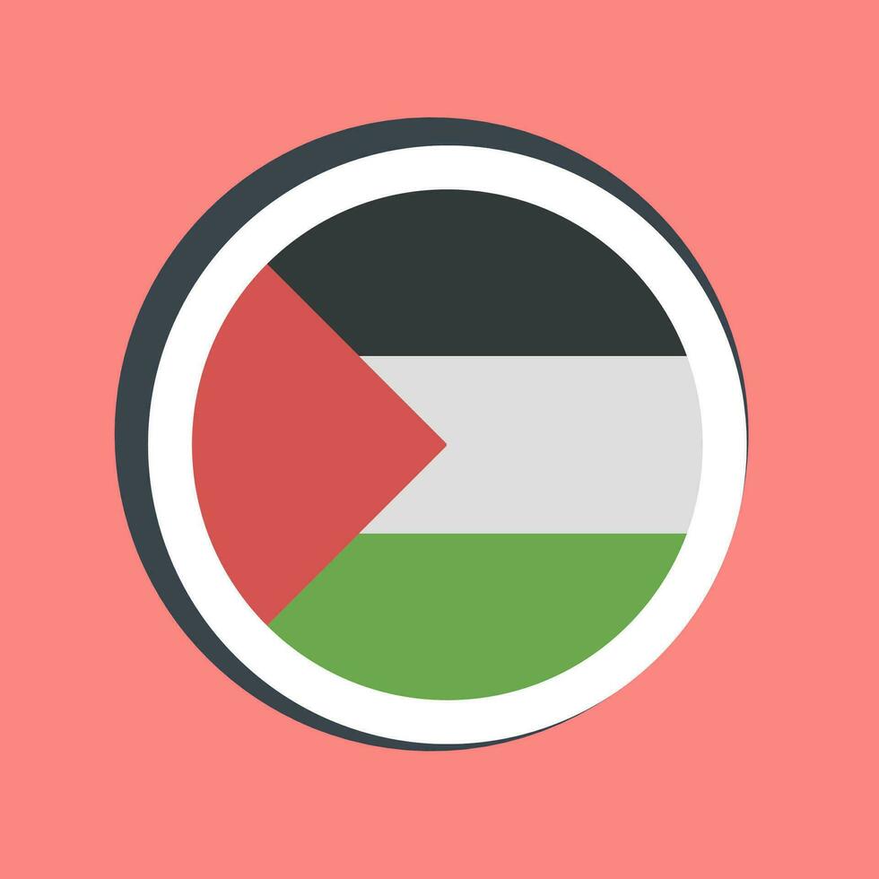 autocollant rond Palestine drapeau. Palestine éléments. bien pour impressions, affiches, logo, infographies, etc. vecteur