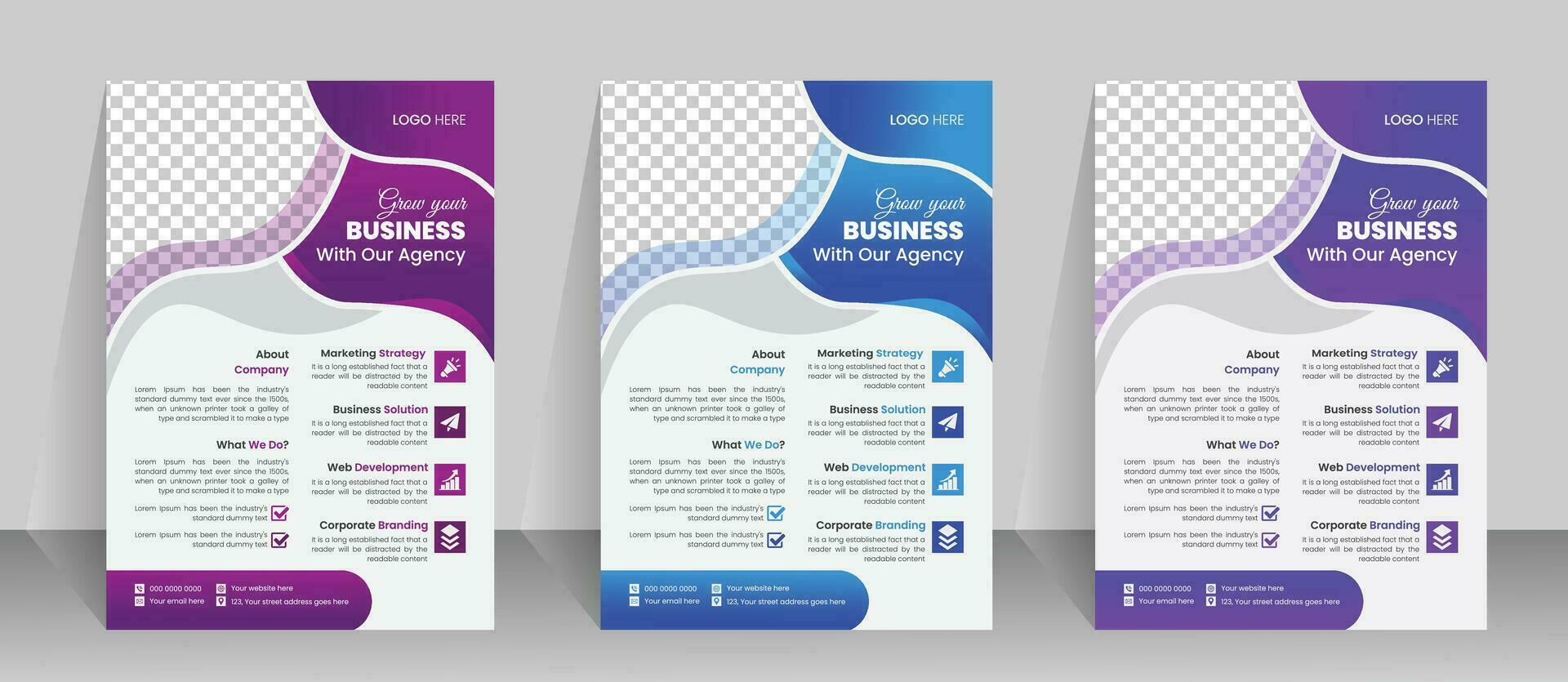 modèle de flyer entreprise créative vecteur