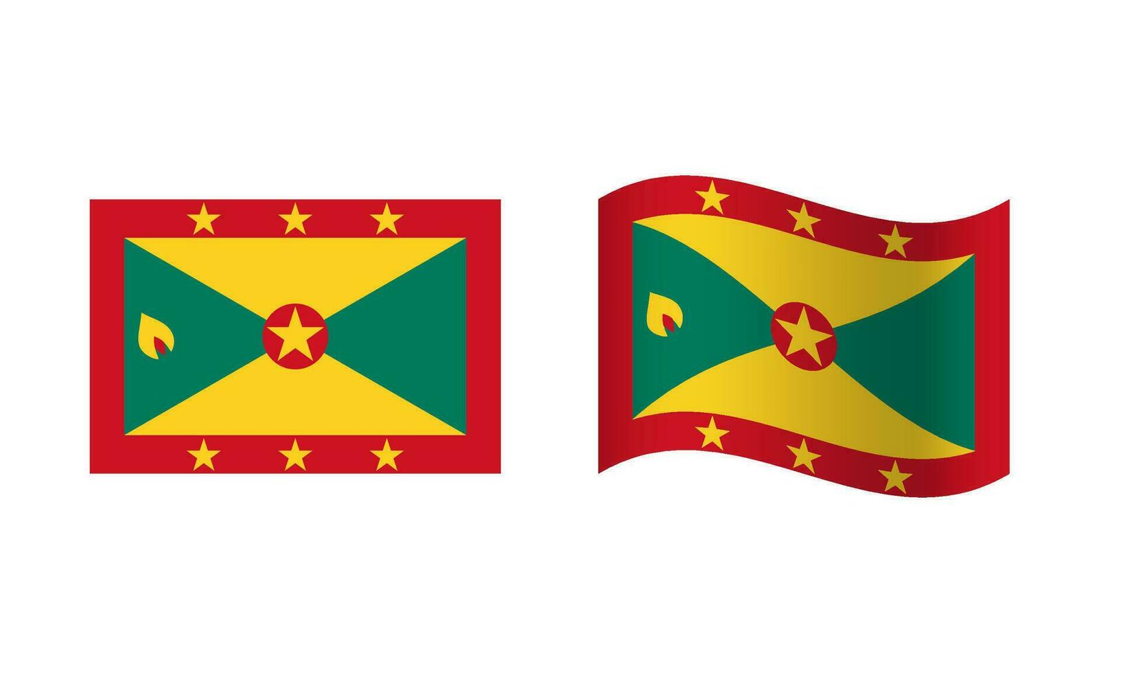 rectangle et vague Grenade drapeau illustration vecteur